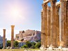 Chrám Zeuse s výhledem na Akropoli